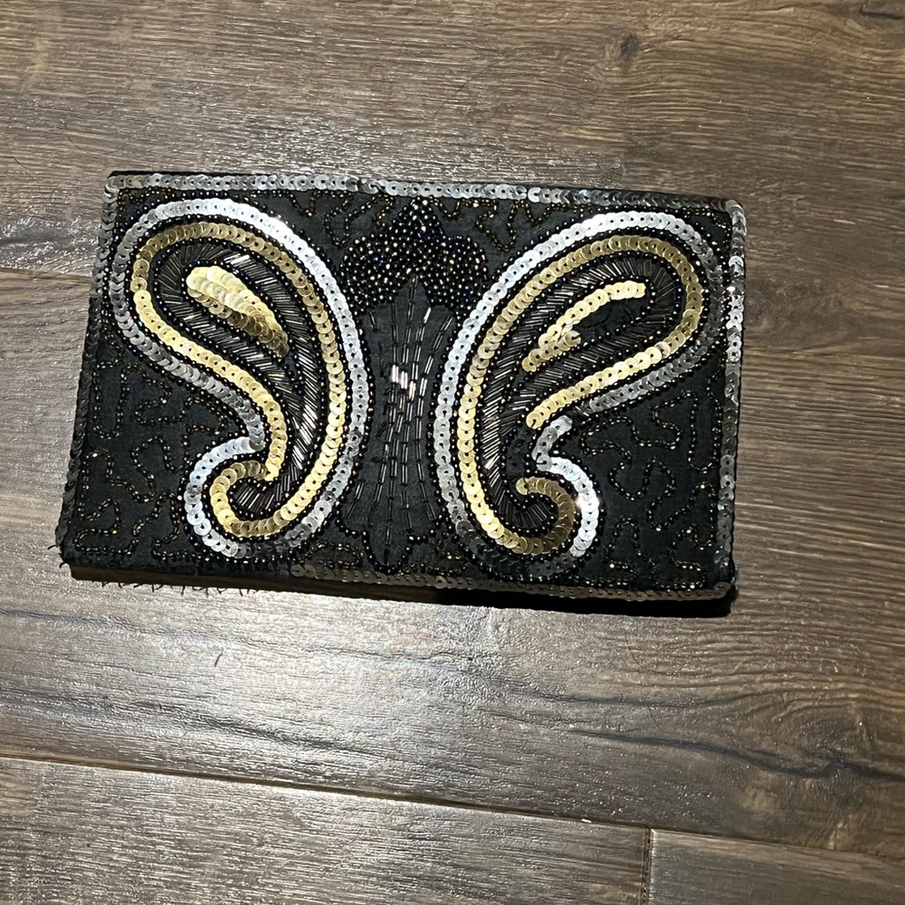 Vintage Womens Beaded Cross Body Purse